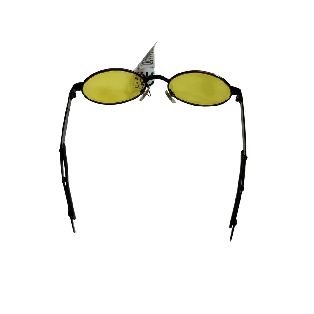 Vintage 90s/ Y2K Yellow Tint Oval Sunglasses